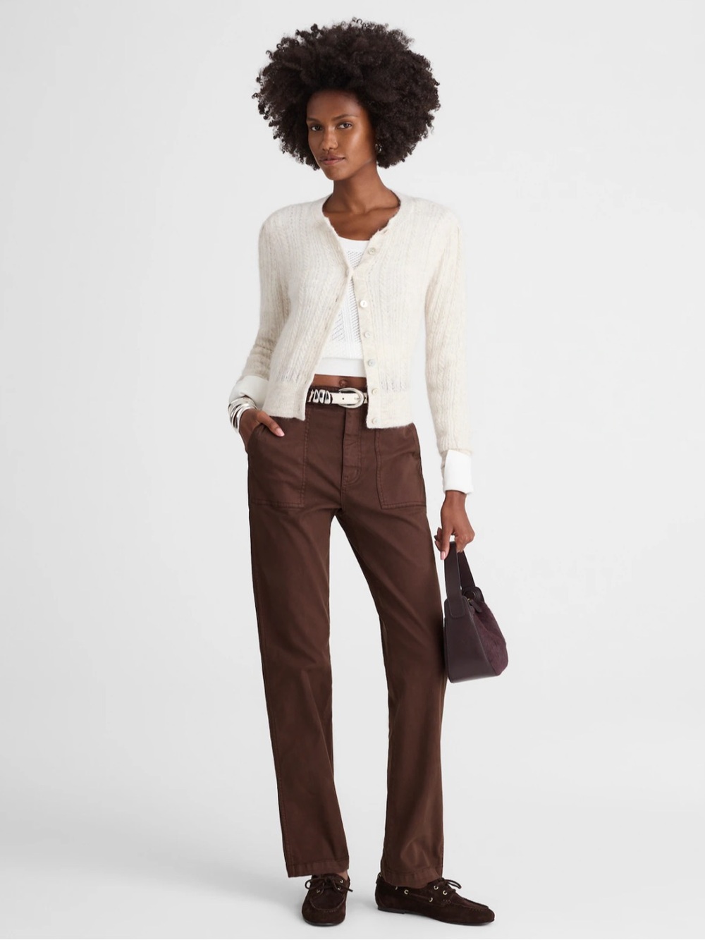 Madewell NWT Utility Straight-Leg Pants Roasted Chicory Size 28